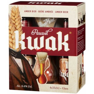 Kwak with old form beer glass / Подарочный пивной набор Квак с бокалом круглое дно Kwak with old form beer glass / Подарочный пивной набор Квак с бокалом круглое дно